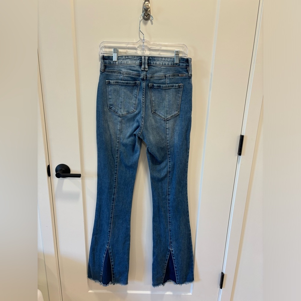 KanCan flare jeans with back seam detail